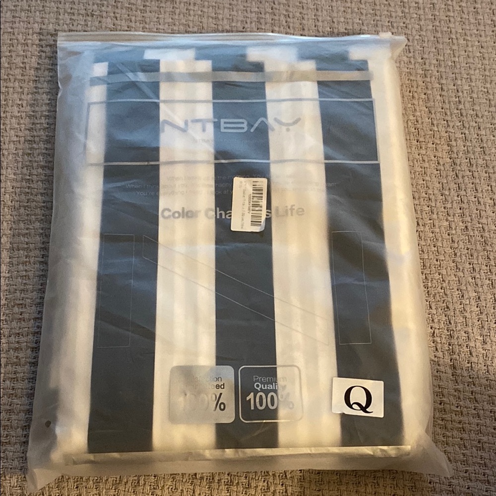 Black and White Striped Bedding Set